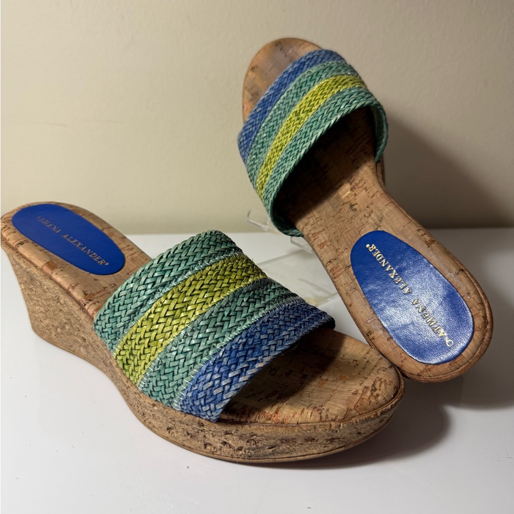 Athena Alexander Woman’s Wedge Heels. Perfect pool shoes. Size 8
